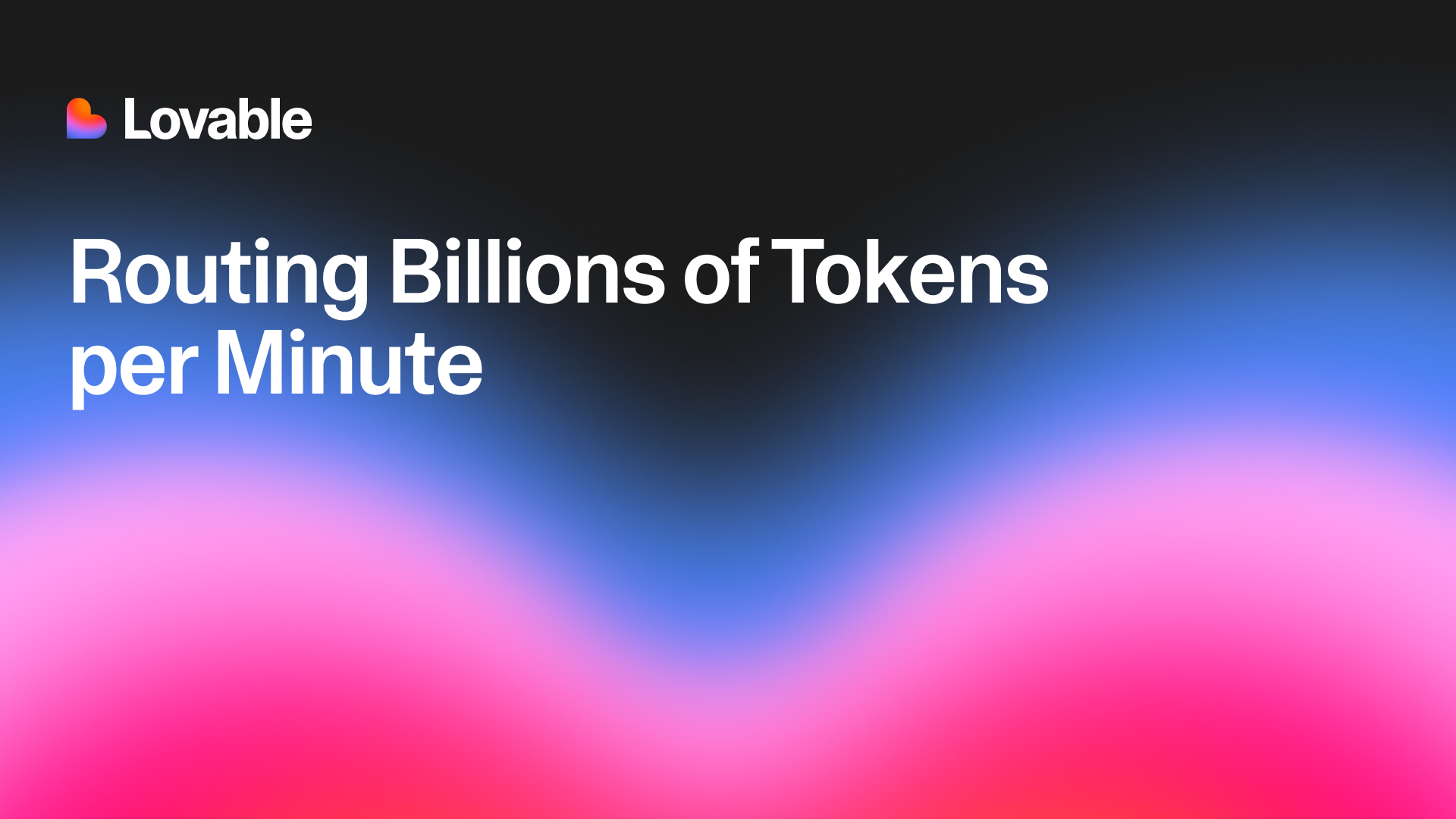 Routing Billions of Tokens per Minute